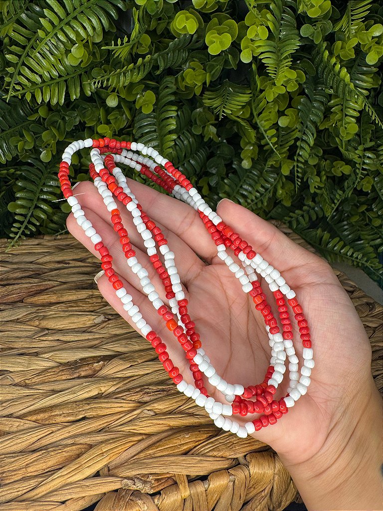 GUIA MIÇANGA BRANCA E VERMELHA 1,40 M (MALANDROS)