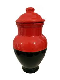 QUARTINHA DE LOUÇA VERM/PRE 15 CM - S/ASA