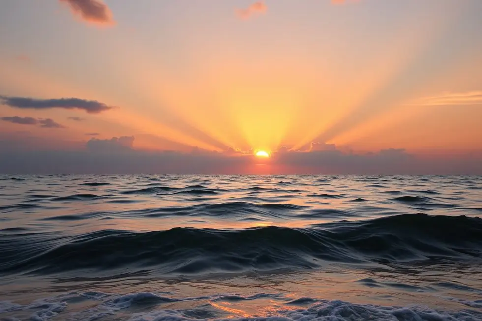 Pôr do sol espiritual simbolizando amor e união na Umbanda.