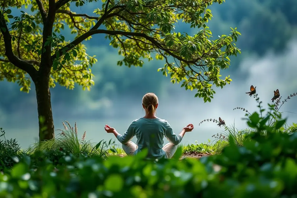 Imagem de um cenário calmo que evoca sentimentos de paz e reflexão espiritual.